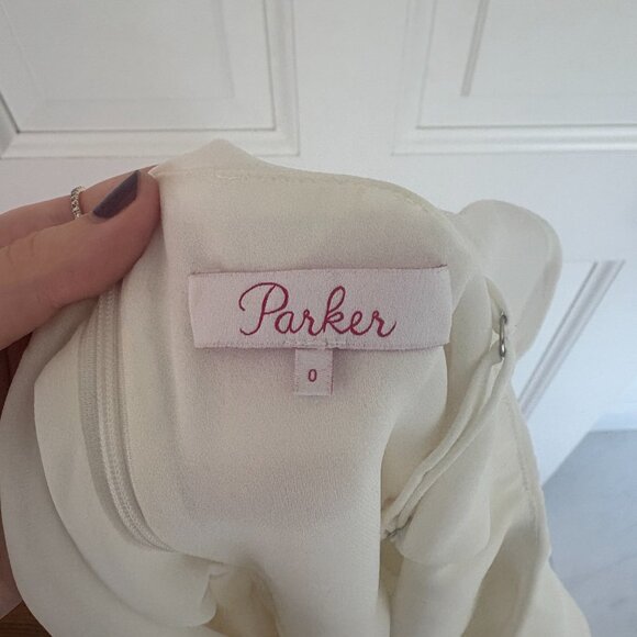 Parker Kristie White ruffled mini dress - Picture 4 of 4